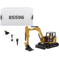 85596 Cat Caterpillar 308 Cr Next Generation Mini Hydraulic Excavator With Work Tools & Operator High Line Series 1-50 Diecast Model