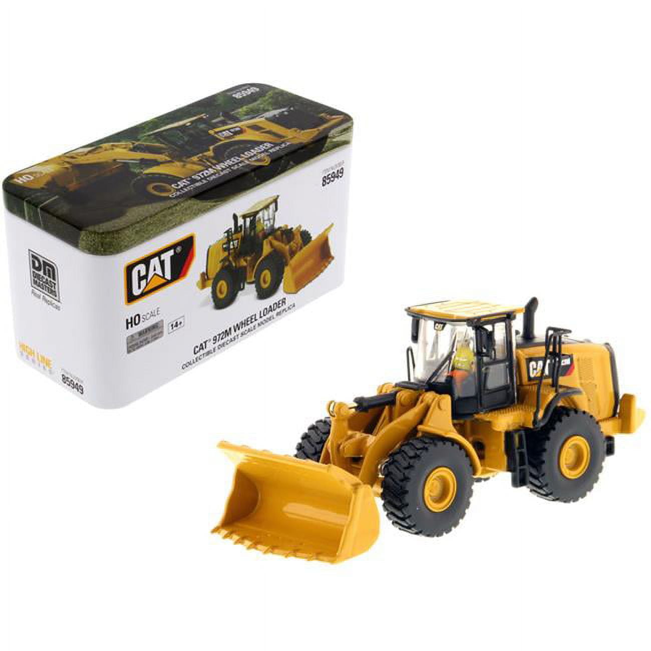 85949 Cat Caterpillar 972m Wheel Loader With Operator High Line Series 1-87 Ho Scale Diecast Model