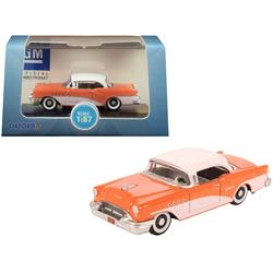 87bc55002 1955 Buick Century Coral & Polo White 1-87 Ho Scale Diecast Model Car