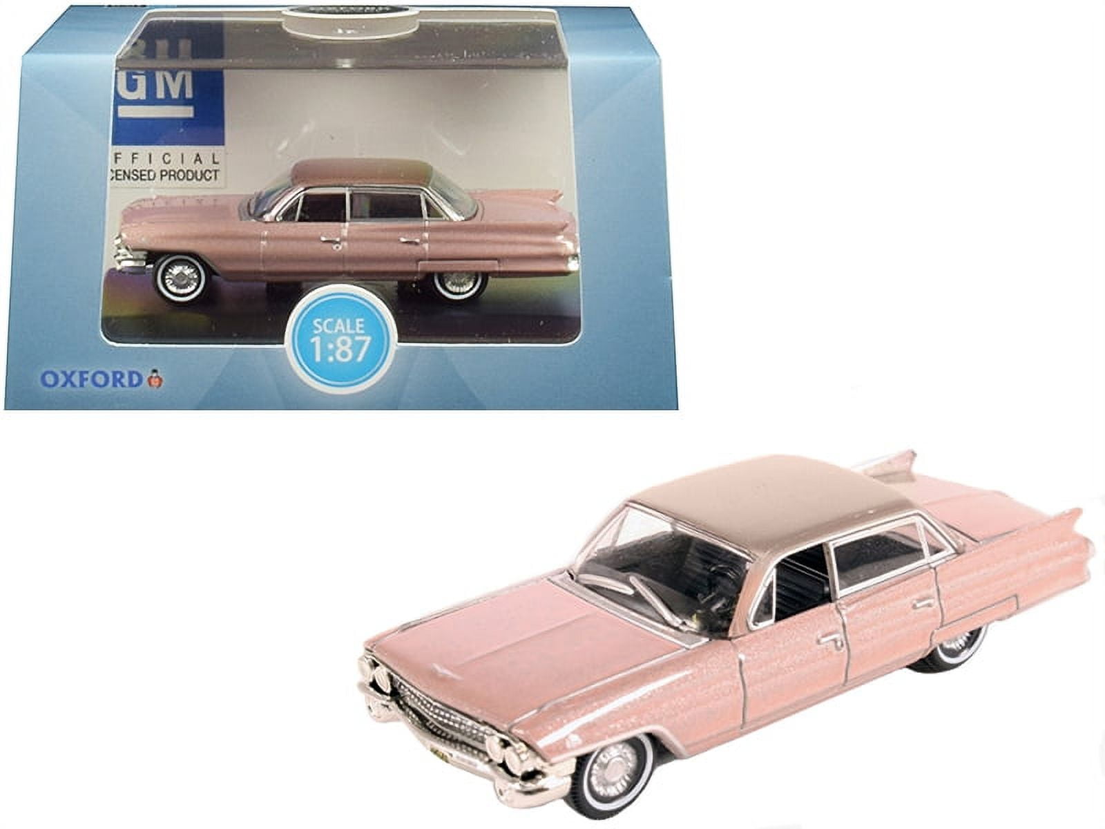 87csd61001 1961 Cadillac Sedan Deville Metallic Pink 1-87 Ho Scale Diecast Model Car