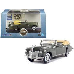 87lc41003 1941 Lincoln Continental Convertible Pewter Gray 1-87 Ho Scale Diecast Model Car