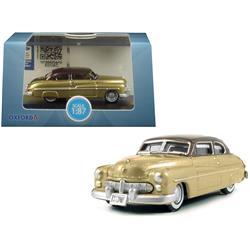 87me49004 1949 Mercury Coupe Gold With Dark Brown Top 1-87 Ho Scale Diecast Model Car