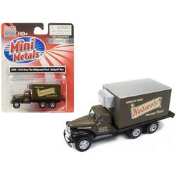 30506 1941-1946 Chevrolet Box Reefer Refrigerated Truck Hudepohl Beer Brown 1-87 Ho Scale Model