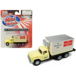 30507 1960 Ford Box Reefer Refrigerated Truck Old Milwaukee Beer Yellow 1-87 Ho Scale Model