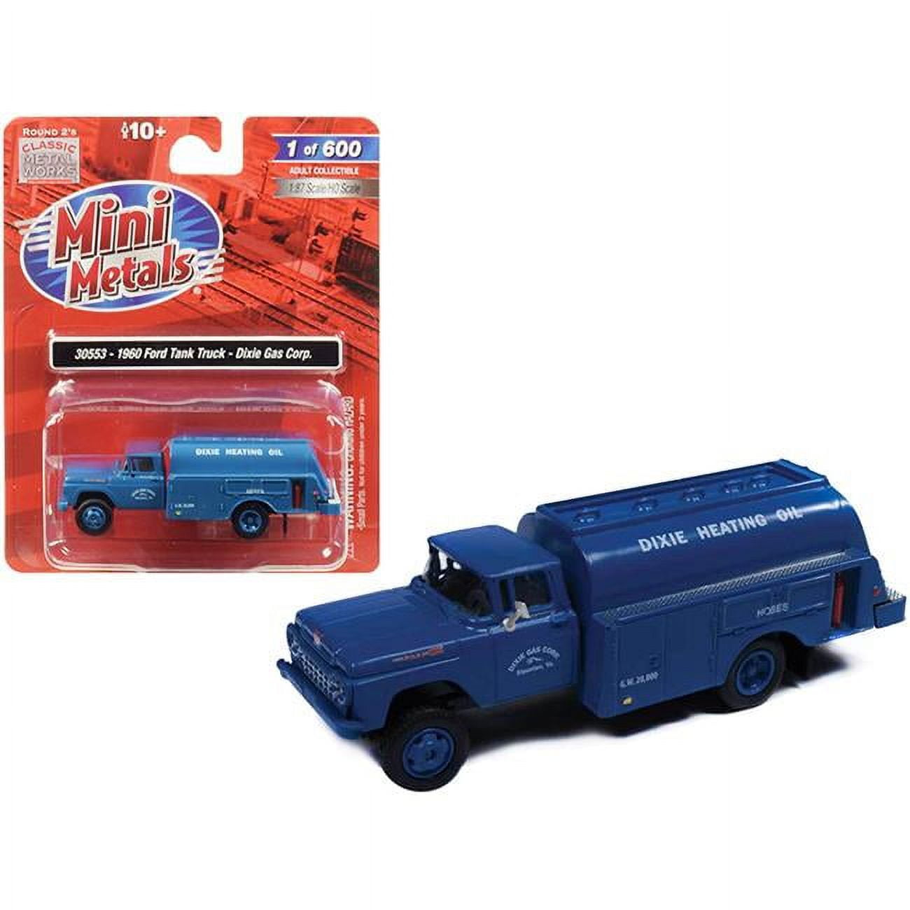 30553 1960 Ford Tank Truck Dixie Gas Corp. Blue 1-87 Ho Scale Model