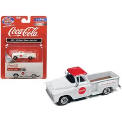 30559 1955 Chevrolet Pickup Truck Coca Cola White With Red Top 1-87 Ho Scale Model Car