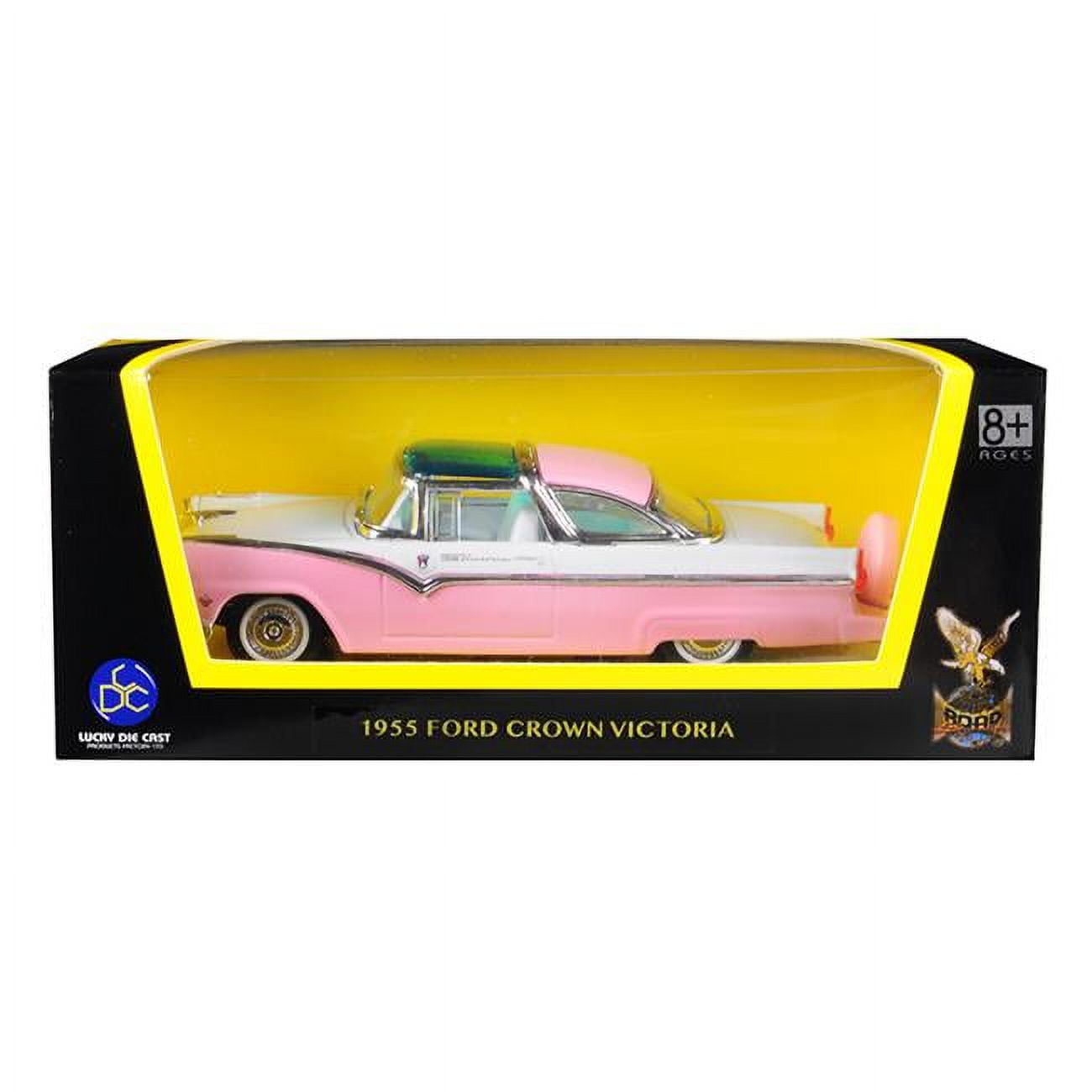 94202pk 1955 Ford Crown Victoria Pink 1-43 Diecast Model Car