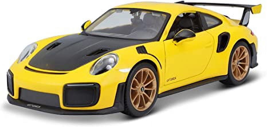 Maisto 31523y Porsche 911 Gt2 Rs Yellow With Carbon Hood 1-24 Diecast Model Car