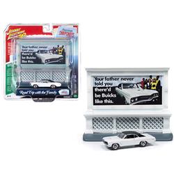 Jlac001-buick 1967 Buick Gs 400 White With Buick City Billboard 50th Anniversary 1-64 Diecast Model Car