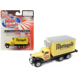 30505 1941-1946 Chevrolet Box Refrigerated Truck Rheingold Beer & Ale 1 By 87 Ho Scale Model, Yellow