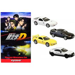 K07057a6 Initial D Movie 1 By 16 4 Diecast Model Cars - Set Of 4