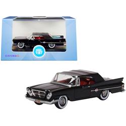 87cc61002 1961 Chrysler 300 Closed Convertible Interior 1 By 87 Ho Scale Diecast Model Car, Black & Red