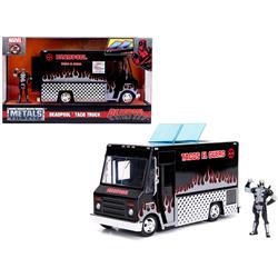Jada 30540 Deadpool Taco Truck With Deadpool Diecast Figure Marvel Series Diecast Model, Black