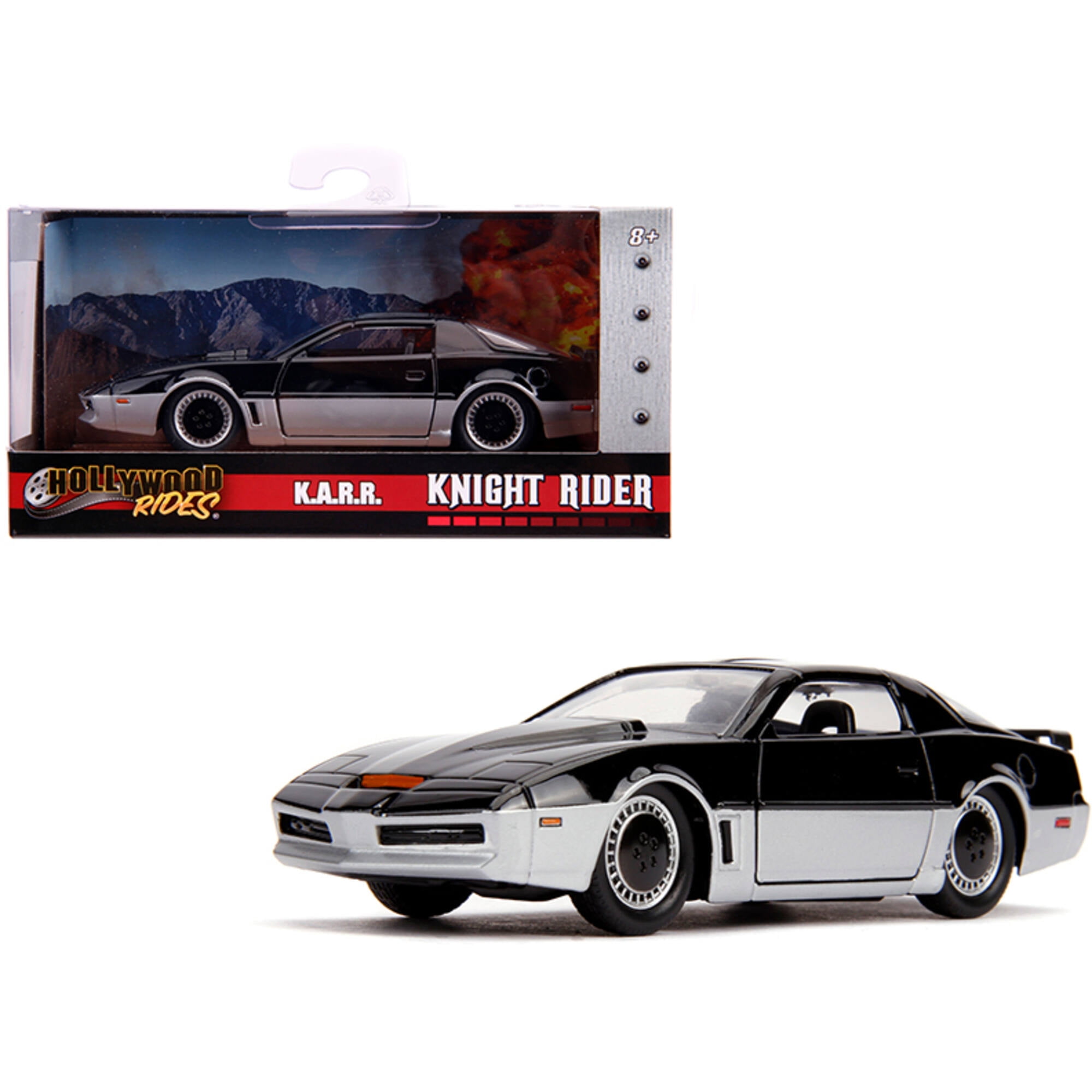 Jada  KARR with Light Knight Rider TV Series Hollywood Rides Series 1 by 32 Diecast Model Car, Black & Silver