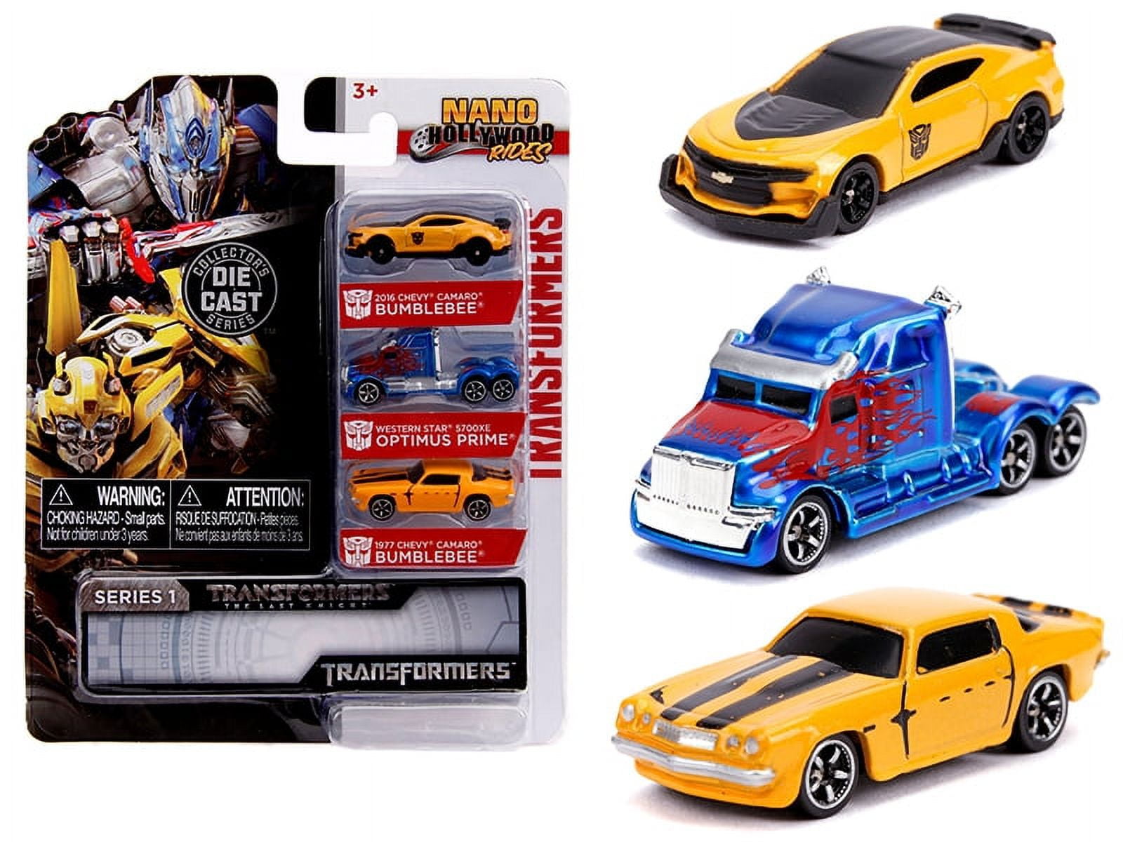 Jada 31125 Transformers Nano Hollywood Rides Series 1 Diecast Models - 3 Piece