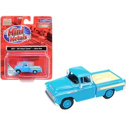 30571 1957 Chevrolet Cameo Pickup Truck 1 By 87 Ho Scale Model Car, Alpine Blue