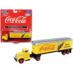31188 Wc22 Tractor Trailer Coca-cola 1 By 87 Ho Scale Model, Yellow & White