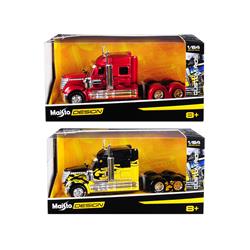 Maisto 12389intl International Lonestar Trucks Custom Rigs 1 By 16 4 Diecast Models, Red & Black - 2 Piece