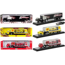 36000-35 No.16 4 Diecast Models Cars With Auto Haulers Release 35 Trucks - Set Of 3