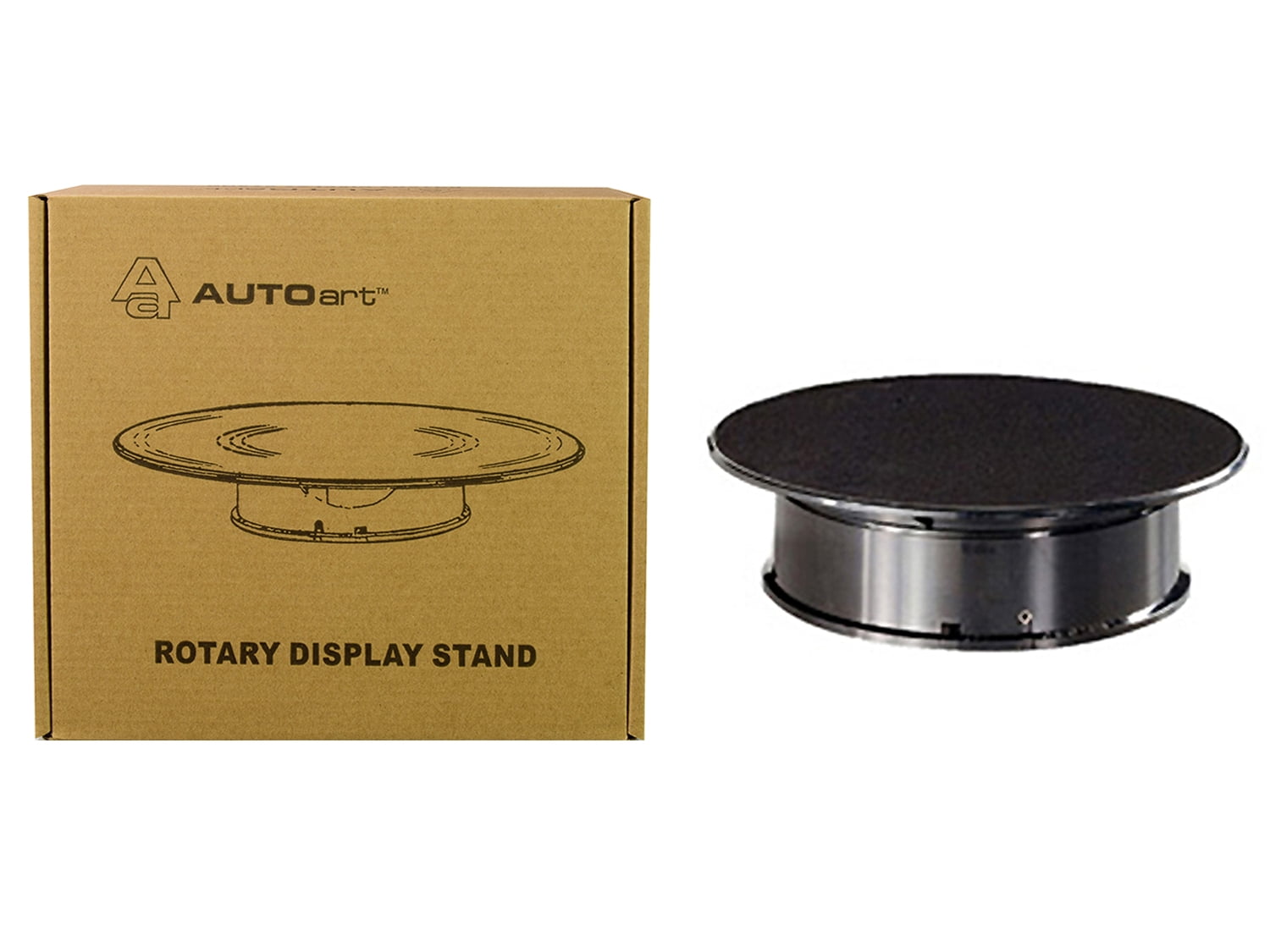 98017 8 In. Rotary Display Turntable Stand With Small Top For 1 By 16 4, 1 By 43, 1 By 32, 1 By 24 Scale Models, Black