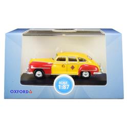 87ds46002 1946-1948 Desoto Suburban San Francisco Taxi & The Godfather Movie 1 By 87 Ho Scale Diecast Model Car, Yellow & Red