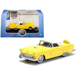 87th56005 1956 Ford Thunderbird Goldenglow With Colonial Top 1 By 87 Ho Scale Diecast Model Car, Yellow & White