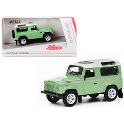 452018100 Land Rover Defender Top 1 By 16 4 Diecast Model Car, Green & White