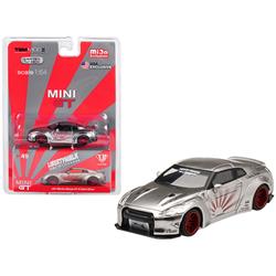 Mgt00049 Nissan Gt-r Type 1 Lb Works Libertywalk With Rear Wing Limited Edition Car, Satin Silver