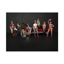 38201-38202-38203-38204-38205-38206-38207-38208 The Western Style Figurine Set For 1 By 18 Scale Models - 8 Piece