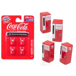 20229 1960s Coca-cola Vending Machines Accessory Set For 1 By 87 Ho Scale Models - 4 Piece