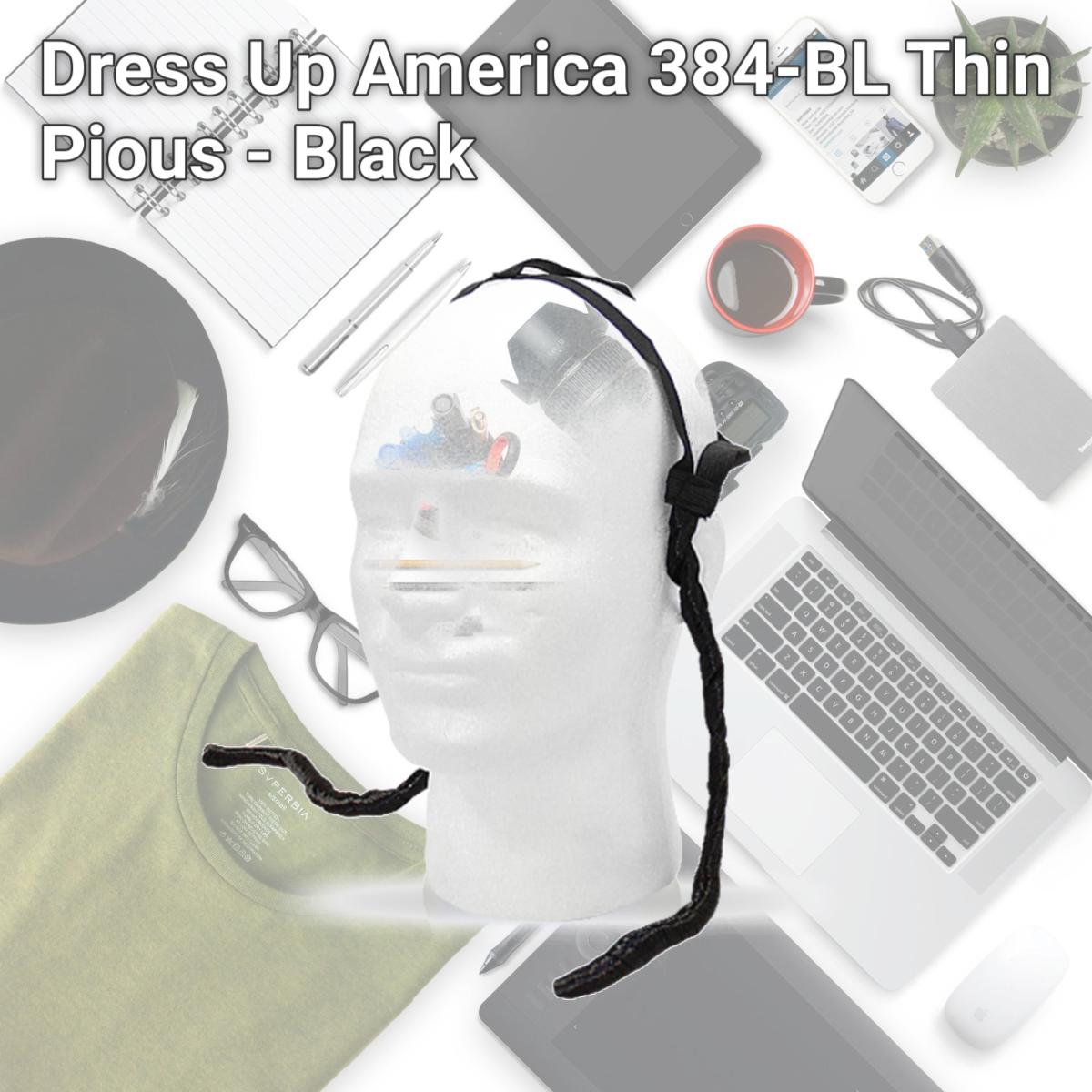 Picture of Dress Up America 384-BL Thin Pious - Black