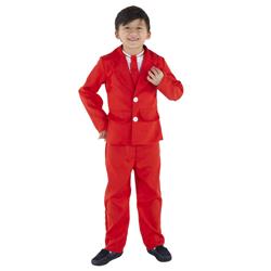 Kids Neon Red 3 Piece Suit - Medium - Age Group 8-10 Years