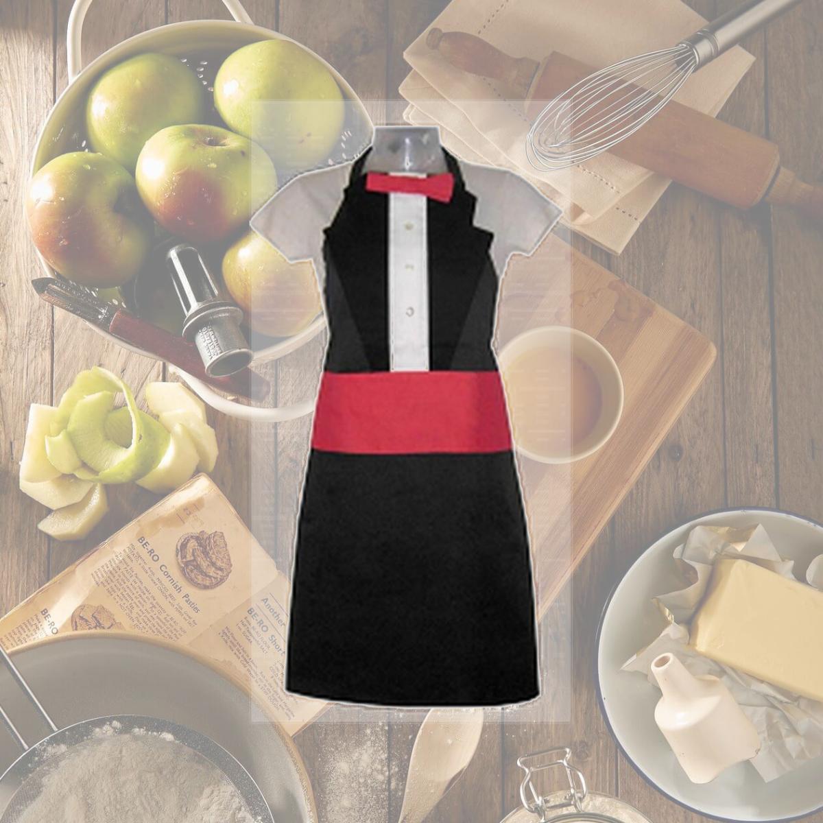 Picture of Davida 401TUX Tuxedo Adult Apron