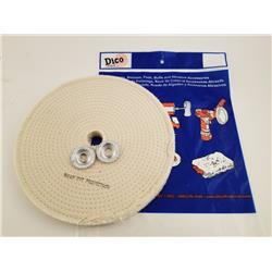 7000036 10 In. Dia. 1 In. Thick Buffing Wheels Spiral Sewn - White