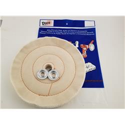 7000043 10 In. Dia. 1 In. Thick Buffing Wheels Cushion Sewn - White