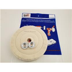 7000273 8 In. Dia. 1 In. Thick Buffing Wheels Cushion Sewn - White