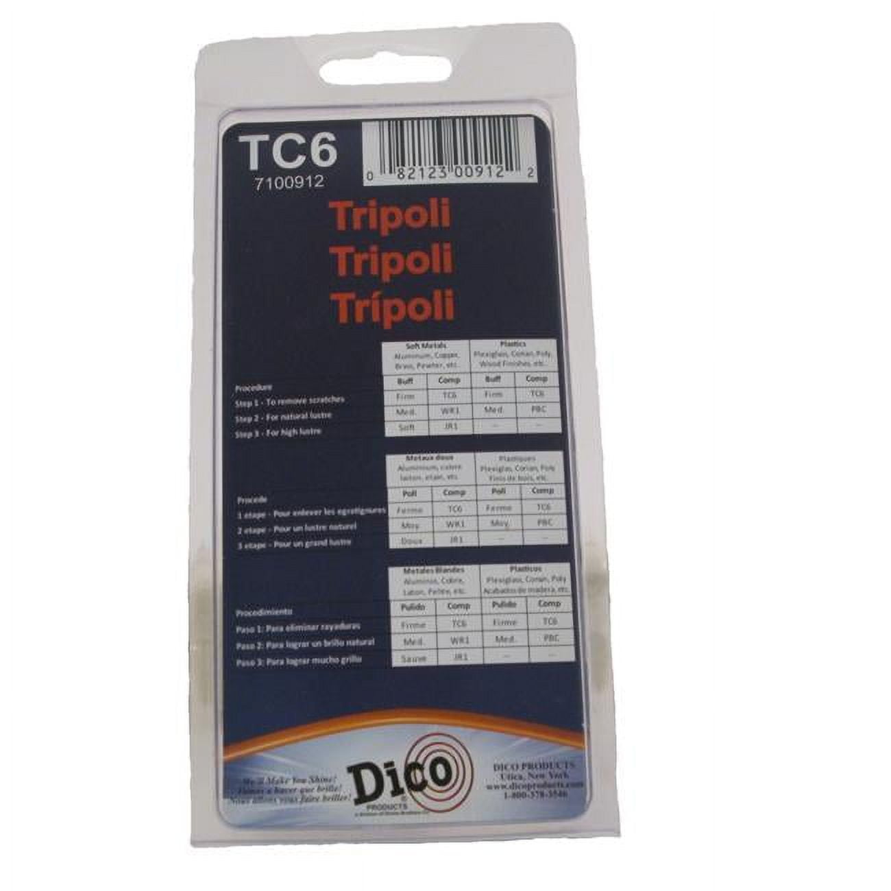 7100912 Tripoli Buffing Compound For Use With Buffing Wheels, Brown - Brick