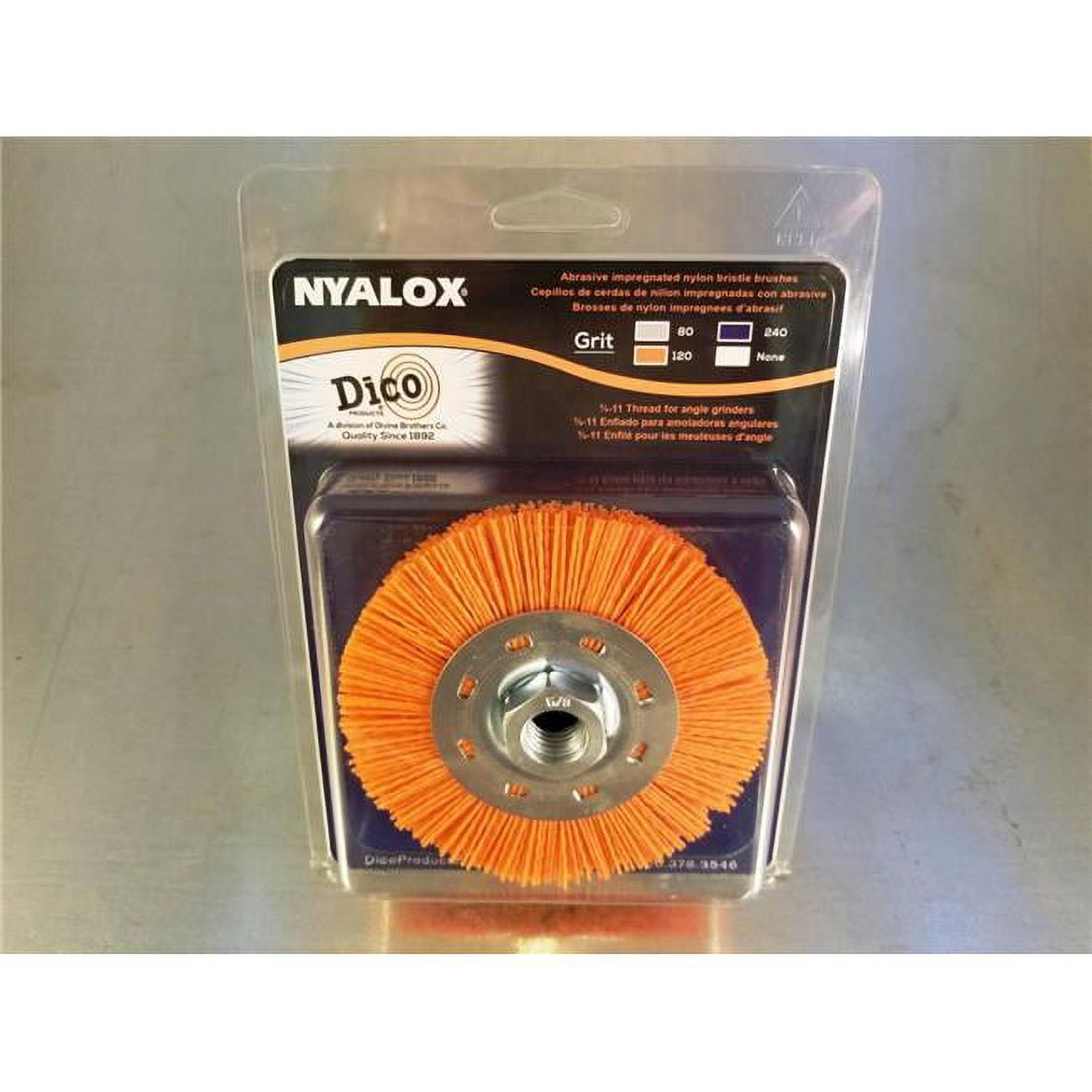 7200077 4.5 In. Dia. 0.63-11 Angle Grinder Wheel Brush, Medium - Orange