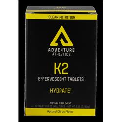 K203 K2 Hydrate Effervescent Tablets, Citrus - 4 Tube Box
