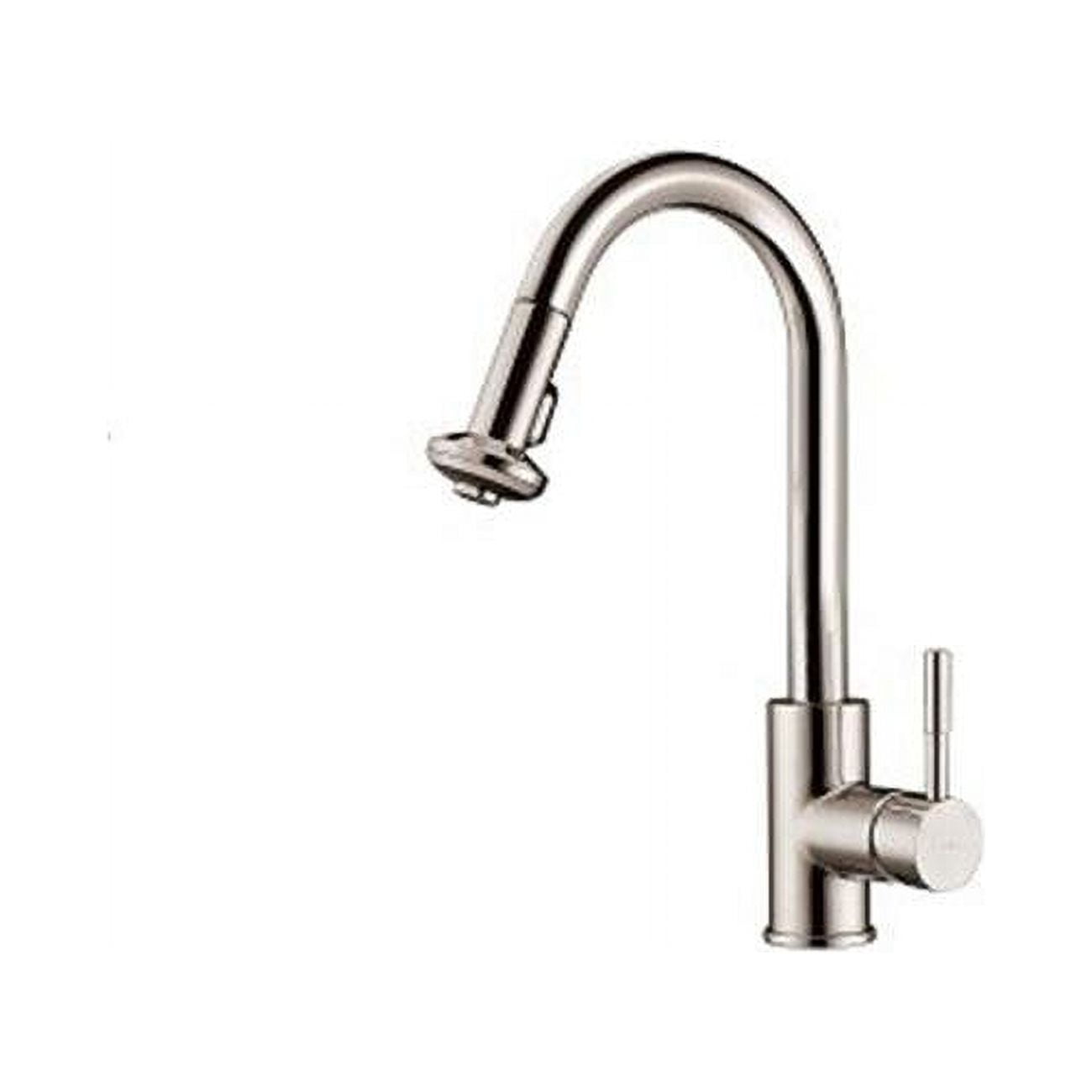 Ab50 3316bn Single-lever Pull-down Spray Sink Mixer, Brushed Nickel
