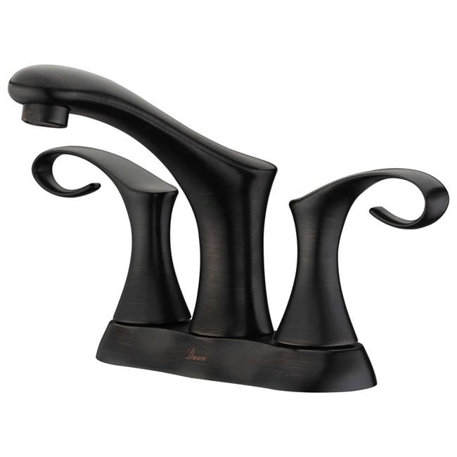 2-hole, 2-handle Centerset Bathroom Faucet For 4 In. Centers, Dark Brown Finished