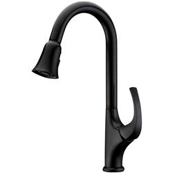 Ab04 3277dbr Single-lever Pull-out Spray Kitchen Faucet, Dark Brown Finished