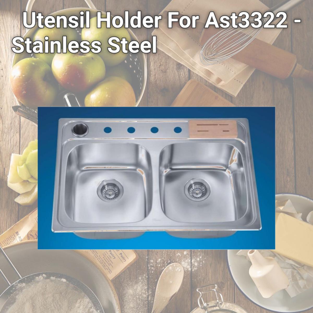 Picture of Dawn Kitchen & Bath UH322 Utensil Holder For Ast3322 - Stainless Steel