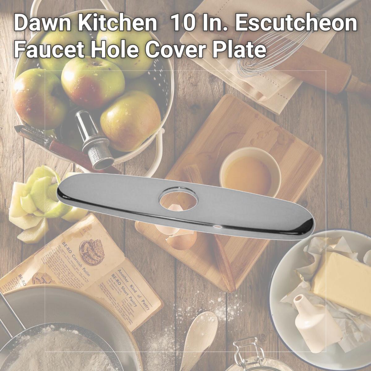 Picture of Dawn Kitchen D510013001BN 10 In. Escutcheon Faucet Hole Cover Plate