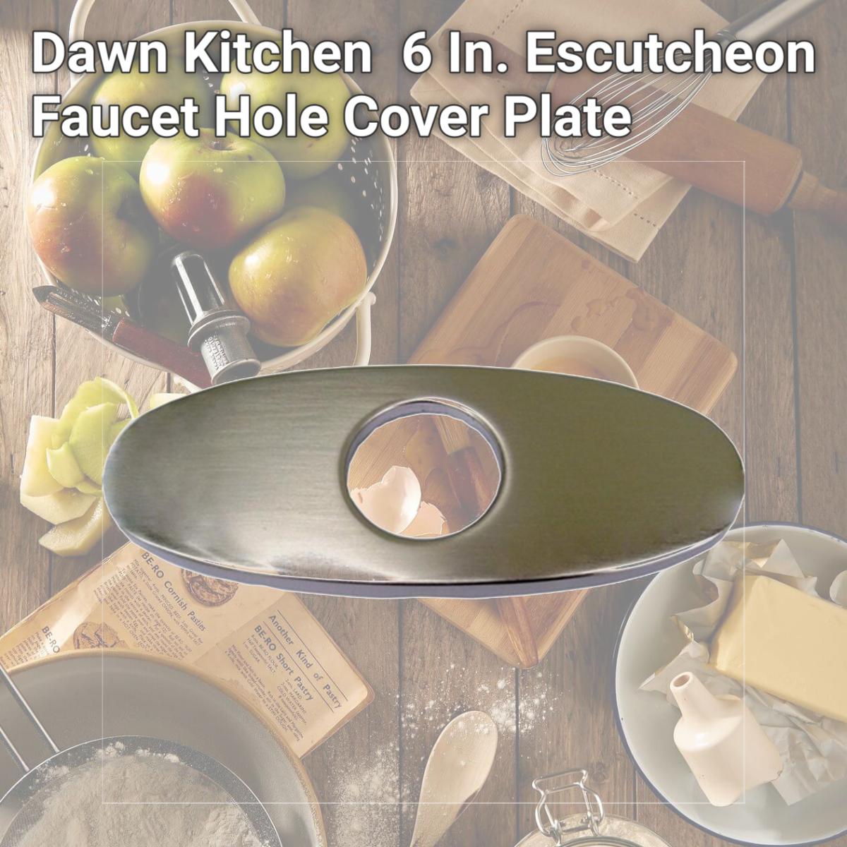 Picture of Dawn Kitchen D520013001BN 6 In. Escutcheon Faucet Hole Cover Plate