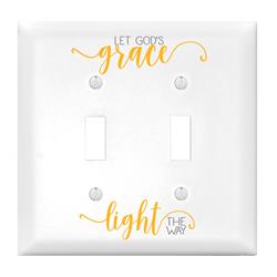 1187 Let Gods Grace Light Let Your Light Shine Double Light Switch Cover