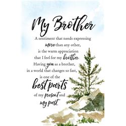 5002 6 X 9 In. My Brother Woodland Grace Series Wood Plaque With Easel