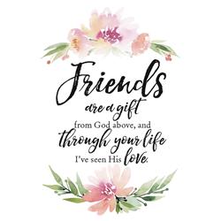 5004 6 X 9 In. Friends Are A Gift Woodland Grace Series Wood Plaque With Easel