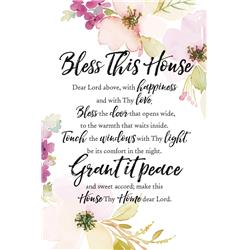 5005 6 X 9 In. Bless This House Woodland Grace Series Wood Plaque With Easel