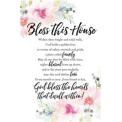 5023 6 X 9 In. Bless This House Family Woodland Grace Series Wood Plaque With Easel